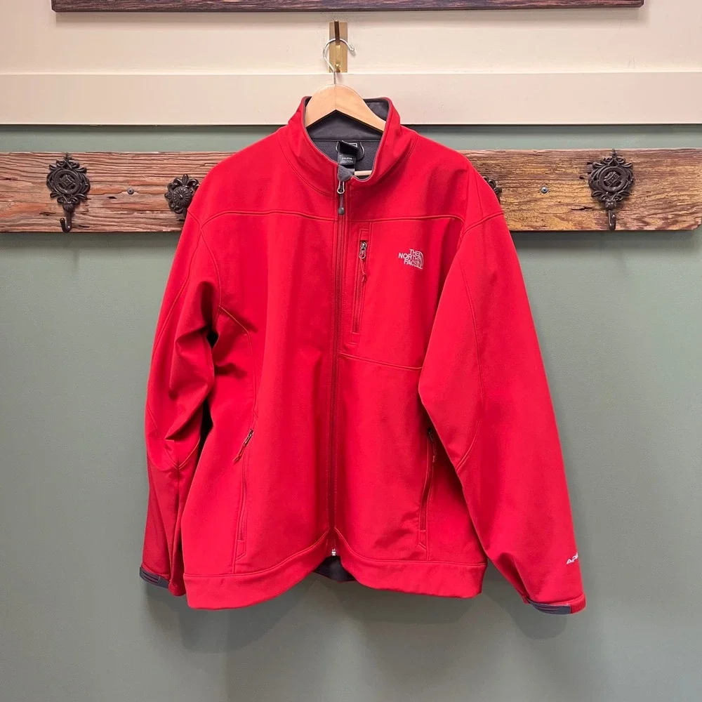 The North Face Apex Bionic Softshell Jacket Mens XXL Red Full Zip AL5C S2009
